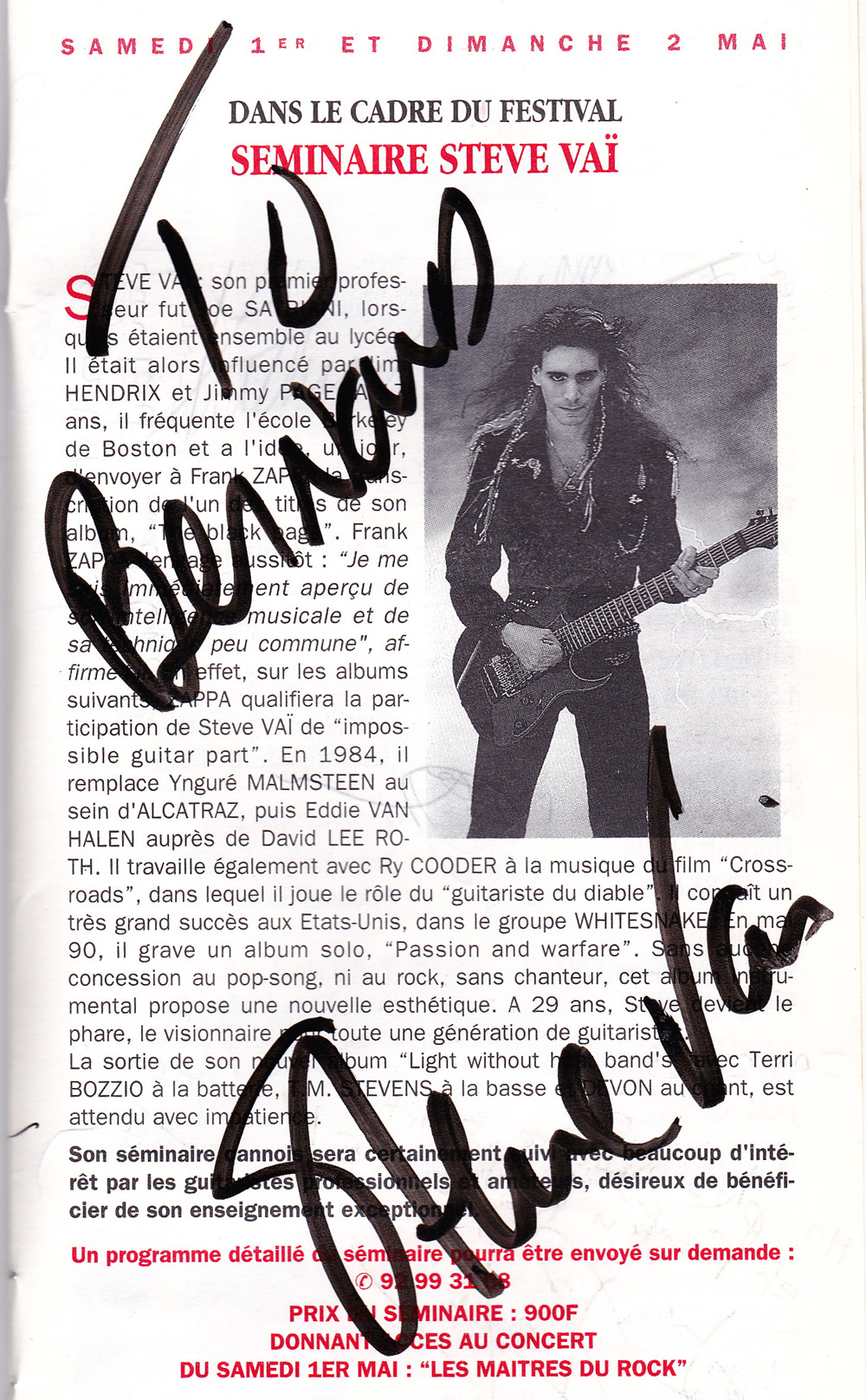 bernard oheix Steve-Vai